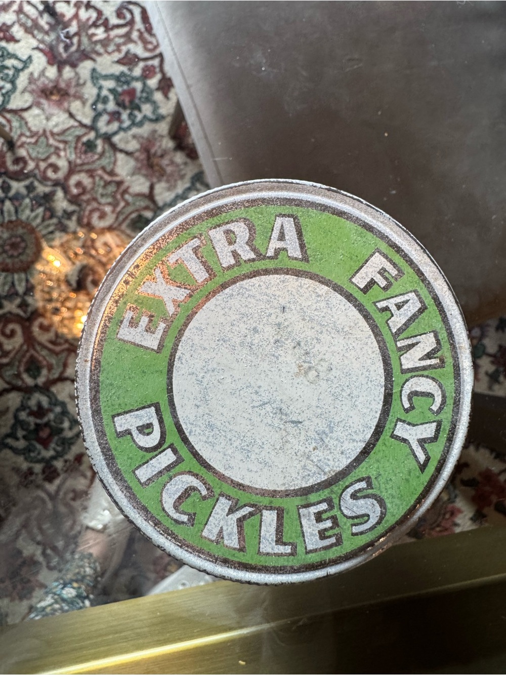 Extra Fancy Pickles Vintage Jar With Buttons